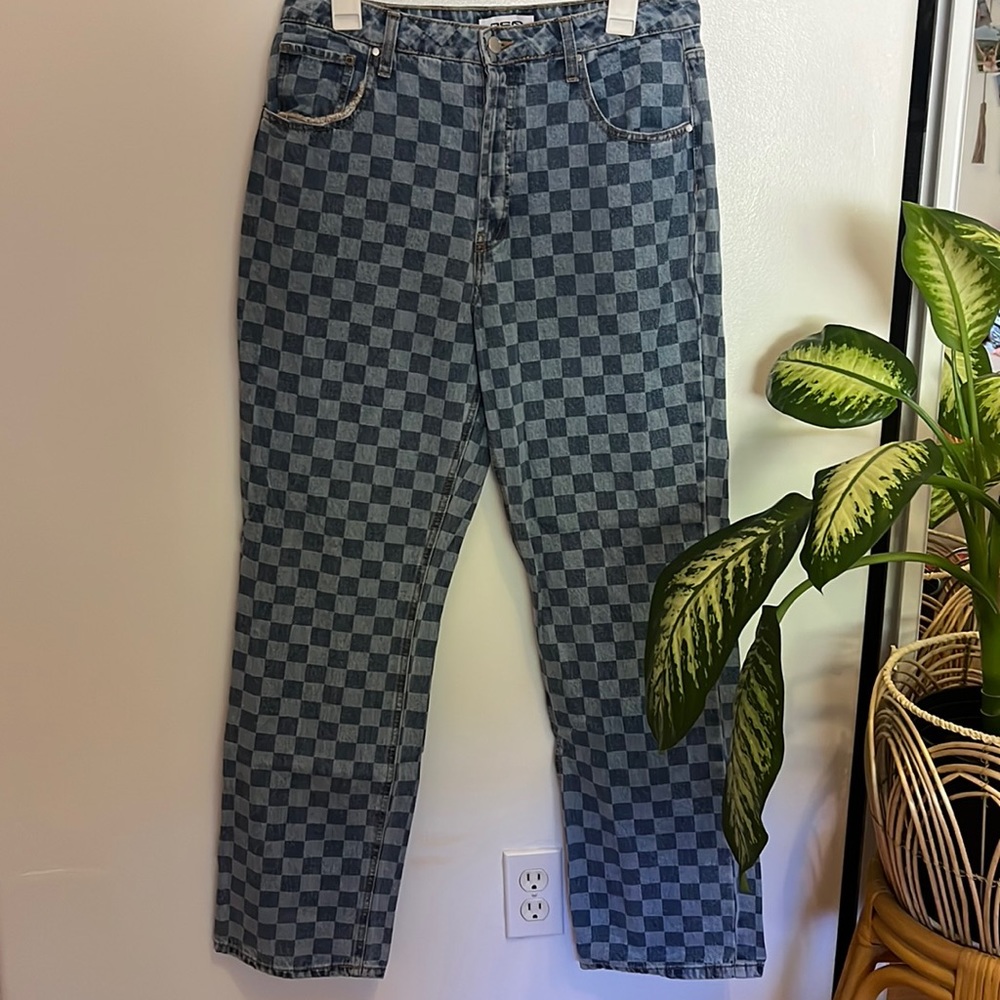 Checkered jeans